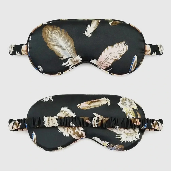 Other - Feather Print Satin Eye mask Sleep Mask